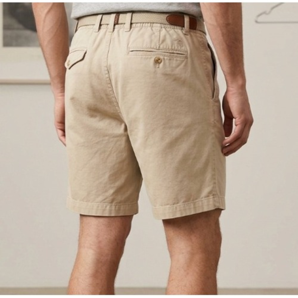 Polo Ralph Lauren Mens Classic Fit Elastic Waist Chino Shorts Khaki Beige Size M